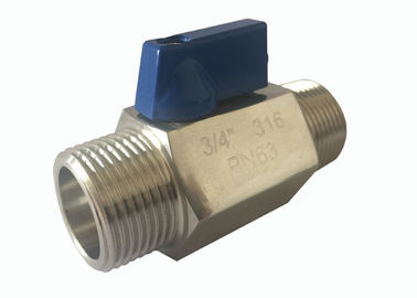 China Mini Ball Valve Chrome Plated Pn63 Male Thread Stainless Steel Material supplier