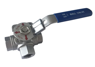China 3 Way Low Pressure Ball Valve 316 Stainless Steel Npt / Bsp Threaded supplier