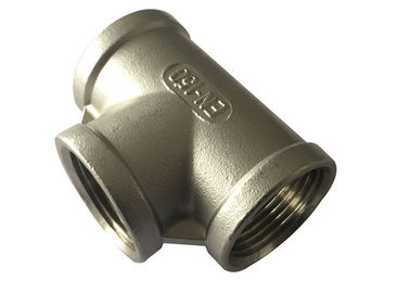 China Stainless Steel Pipe Fitting  Tee with 1.4408 BSP Threaded from 1/2 Inch to 4  Inch supplier