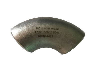 China 90 degree Elbow SS304 Butt Weld Pipe Fitting ASTM A403 1 1/2&quot; Sch10 supplier