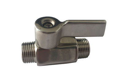 China Micro Ball Valve Stainless Steel BSP Male Thread Reducing Port 1000PSI Pressure supplier
