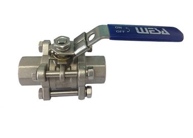 China ISO9001 Metal Ball Valve 316 npt or bsp , 3 pc  1 inch ball valve supplier