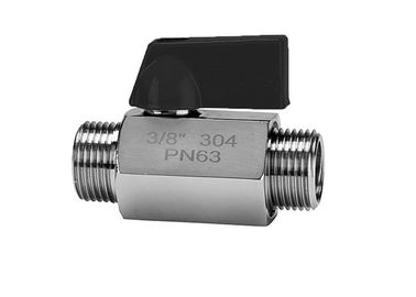 China 1000 WOG Mini Ball Valve Npt / Bsp Threaded 304, 316 stainless steel Blue / Red Handle Color supplier