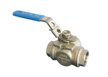 China 1000 WOG CF8M 3 Way Ball Valve BSP Threaded Stainless Steel Material supplier