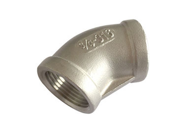 China 150 LB  Stainless Steel Pipe Fitting Thread Connection 45 Degree Elbow supplier