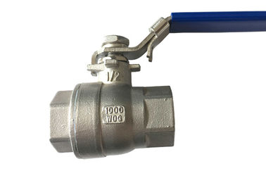 China 1/2“ Full Welded Ball Valve , Socket Weld Ball Valve Blue / Red Handle Color supplier