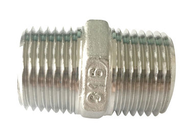 China 1/2&quot; Inch NPT, BSPT, BSPP threaded 304, 316 stainless steel hexagon nipple supplier