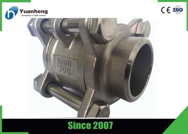 Butt Weld End 1000PSI 3PC Ball Valve Stainless Steel 316 Material supplier