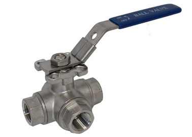 ISO9001 2008  3 Way Stainless Steel Ball Valve PN63 Pressure For Water / Oil supplier