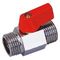 2/1,3/4,1 inch Mini Ball Valve Male and Male Red Handle -20℃ ~ 200℃ Working Temperature supplier