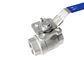 SS304 Stainless Steel 2PC Full Bore Ball Valve with Mounting Pad supplier