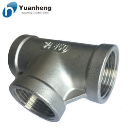 Stainless Steel Pipe Fitting  Tee with 1.4408 BSP Threaded from 1/2 Inch to 4  Inch supplier