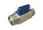 1000 WOG Mini Ball Valve Npt / Bsp Threaded 304, 316 stainless steel Blue / Red Handle Color supplier