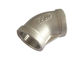 150 LB  Stainless Steel Pipe Fitting Thread Connection 45 Degree Elbow supplier