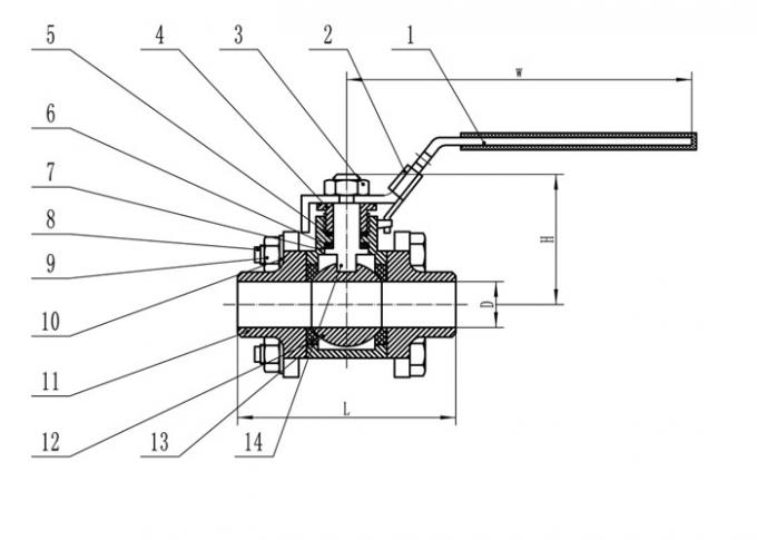 Butt Weld End 1000psi 3pc Ball Valve Stainless Steel 316 Material Butt Weld End 1000psi 3pc Ball Valve Stainless Steel 316 Material